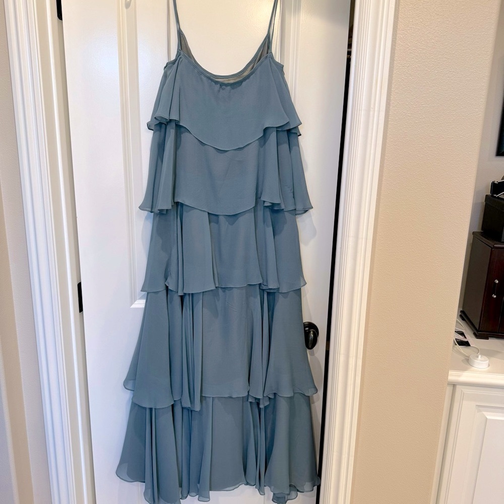 Paper Crown Tiered Ruffled Maxi Dress. Size M